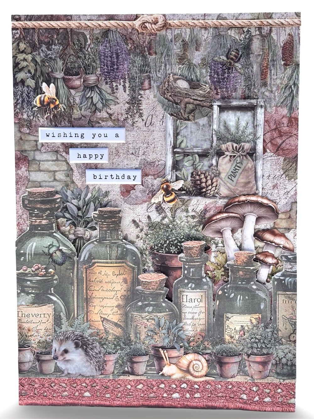 Handmade Apothecary Happy Birthday Greeting Card